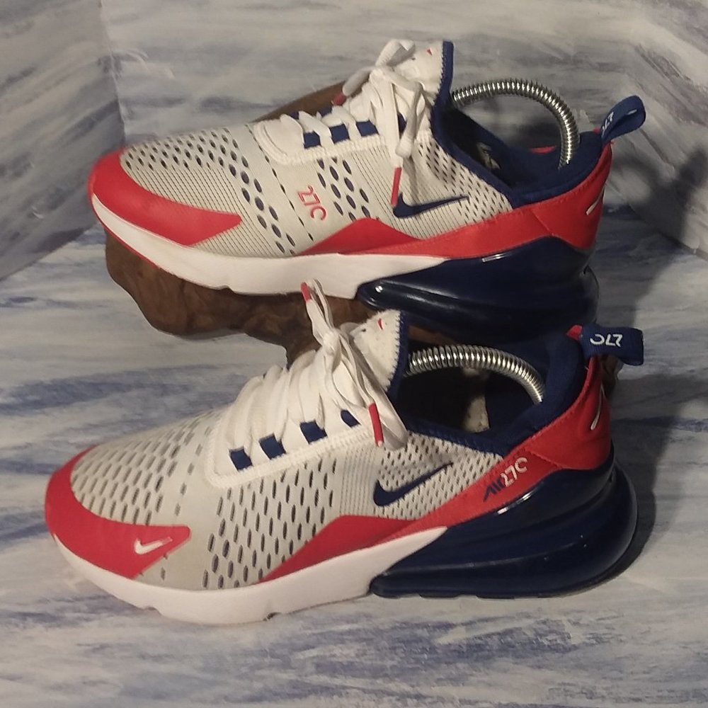 Nike Kids Air Max 270 Sneakers - White, Red, Navy - Picture 2 of 9